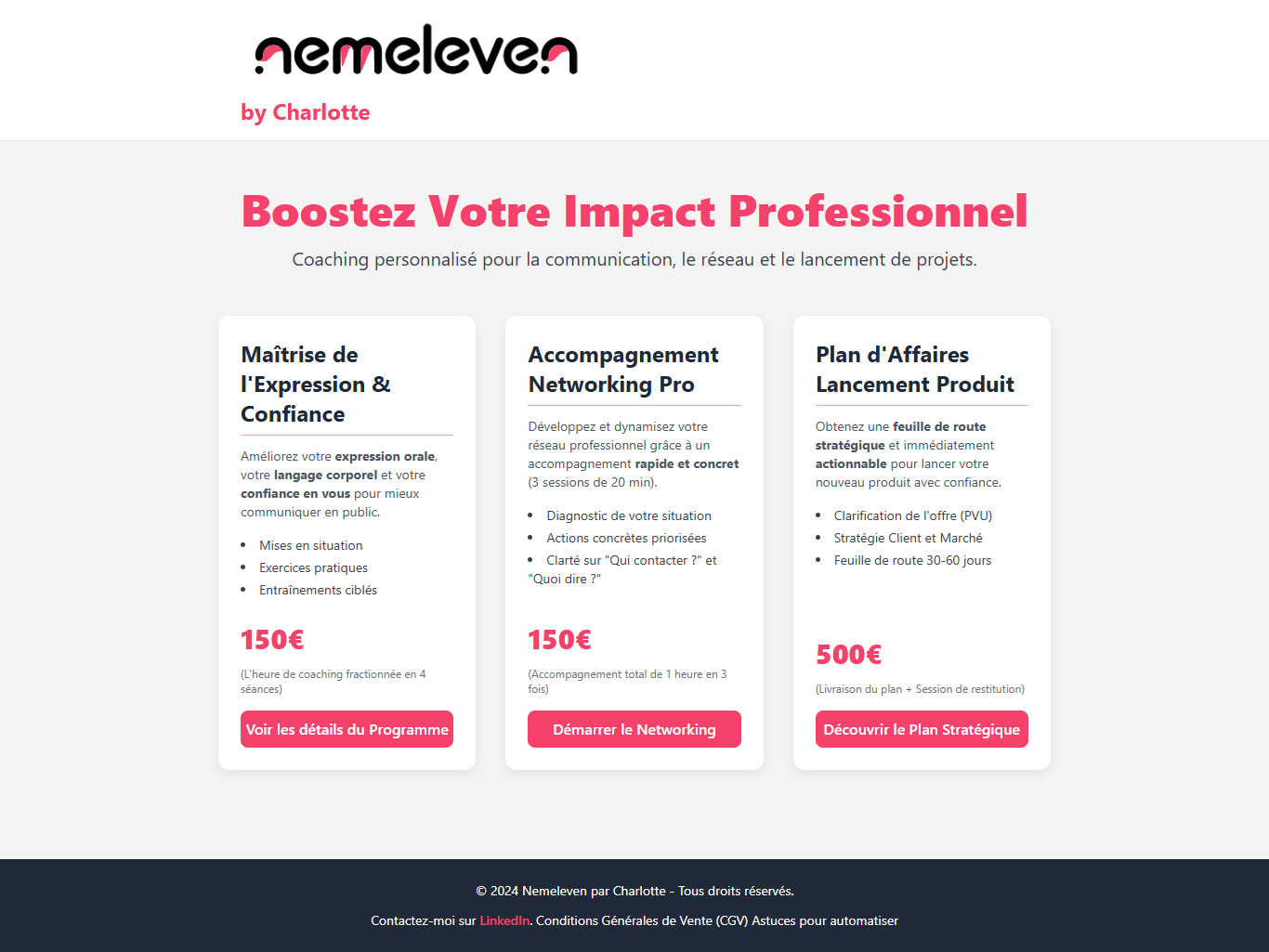 Exemple de site web Pack Créateur